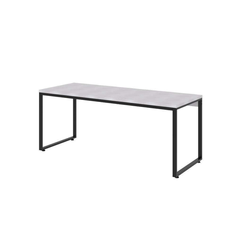 Mesa Kuadra Diretor 180x70x75cm Branco Chess / Est.preta Branco Chess / Est.preta