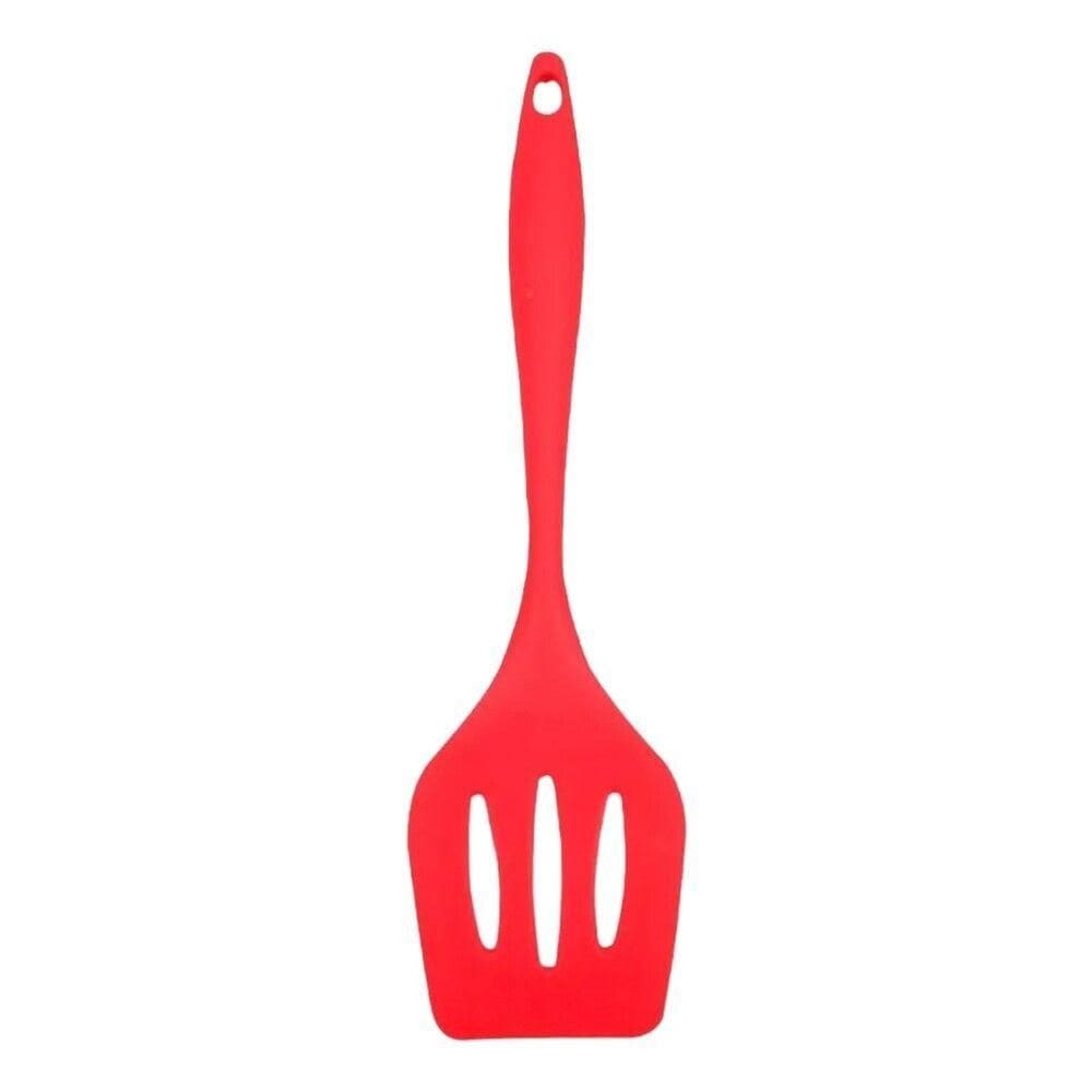 Espátula De Silicone Vermelha Para Frituras 30cm - Utensílio Profissional Chapeiro