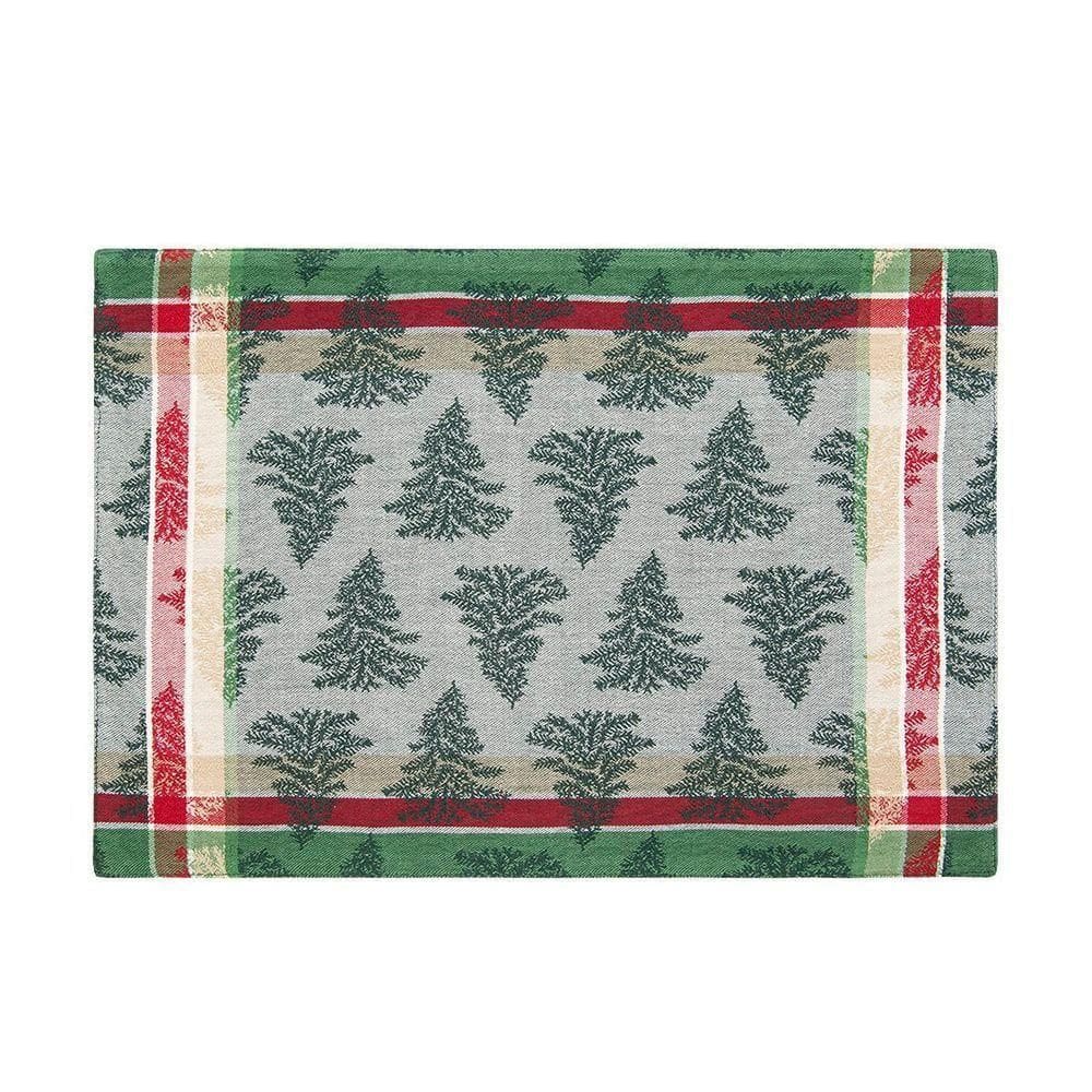 Jogo Americano Copa E Cia 6 Peças Natal Pinheiros