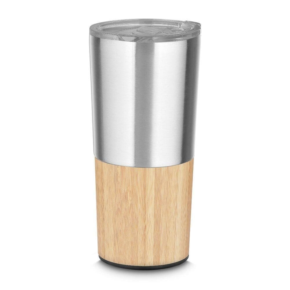 Copo Térmico Bambu Com Aço Inox 550ml - Elegância E Isolamento Perfeito