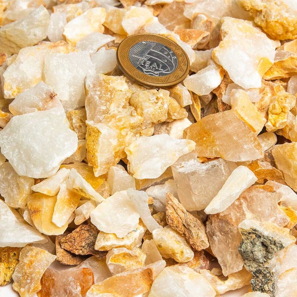 01 Kg Cascalho Bruto Alabastro Natural 5 a 60mm Tipo B