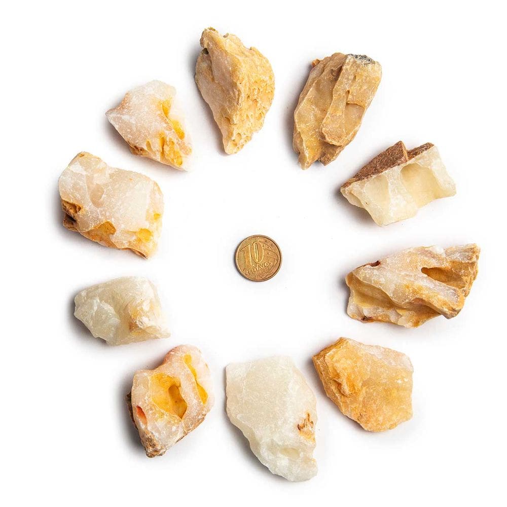 10 Alabastro Bruto Natural 4 a 6cm 25 a 50g Tipo B