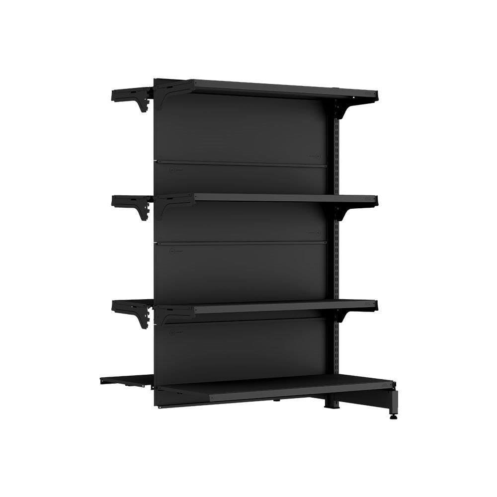 Gôndola Amapá Fit 60 Continuação Centro 1,37x90x80x100 8 Bandejas Preto