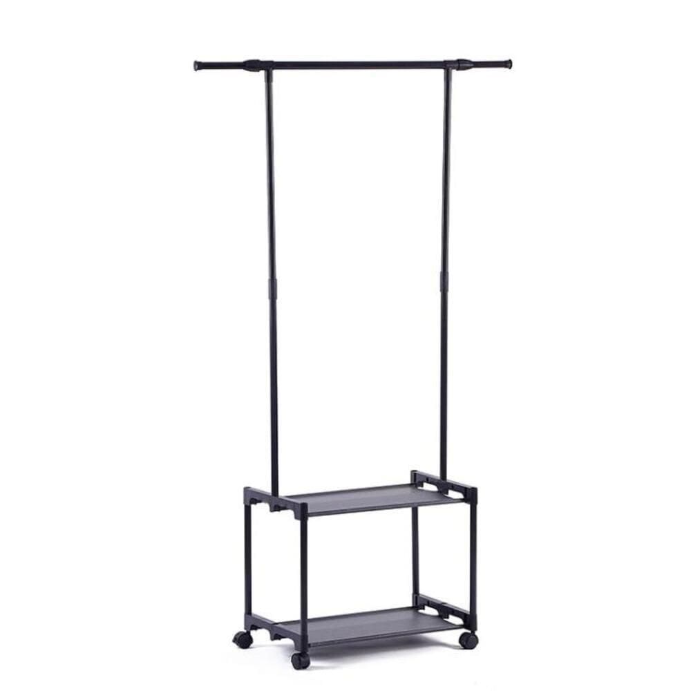 Arara Com Sapateira Integrada 2 Prateleiras – Organizador Para Roupas, Toalhas E Sapatos