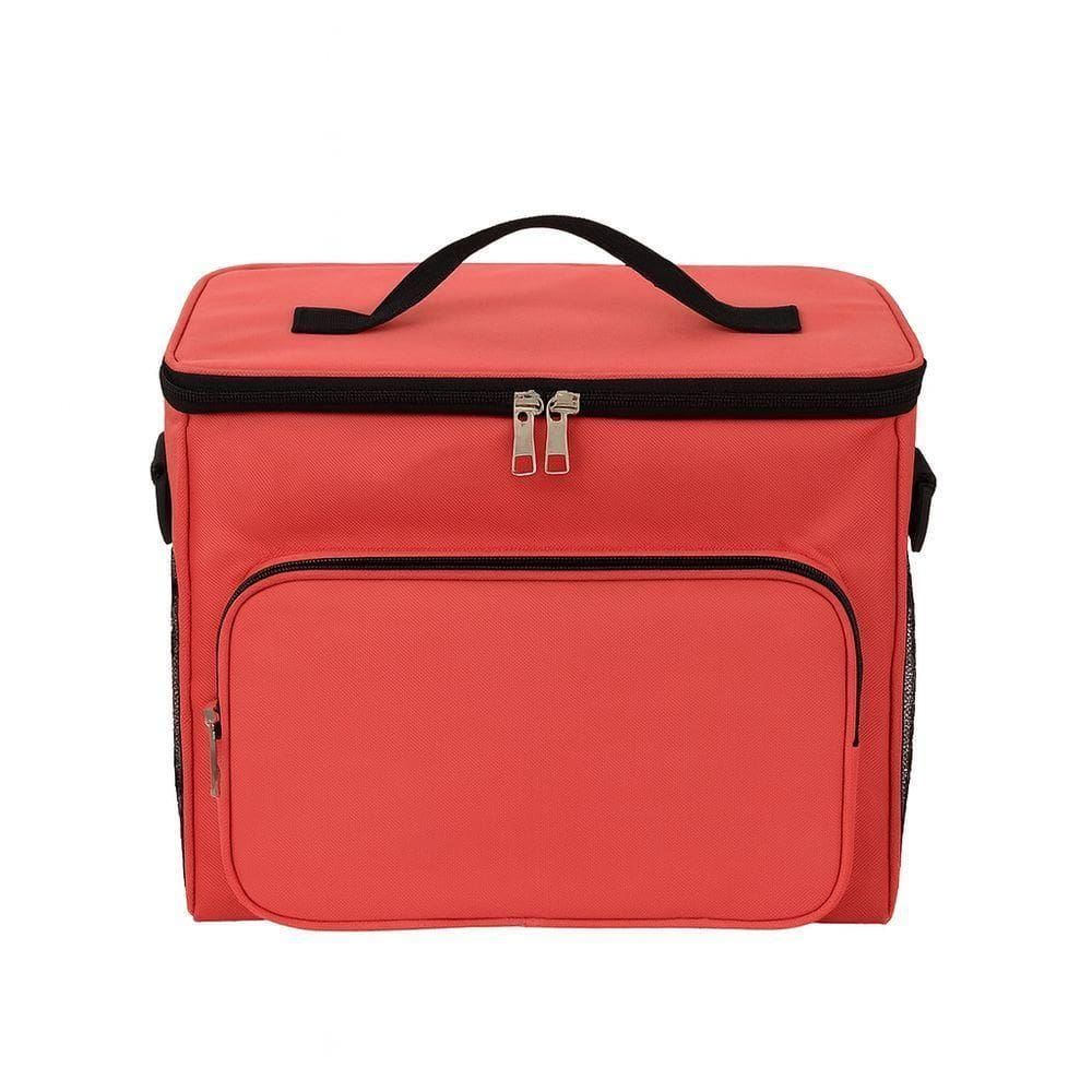 Bolsa Térmica Portátil Com Alça Ajustável – Conserva Alimentos E Bebidas, Marmita, Lancheira - Vermelho