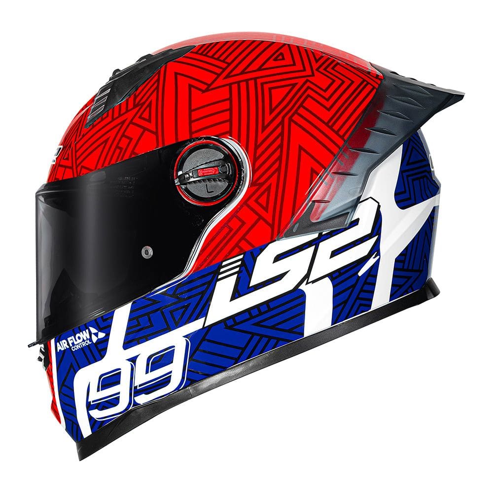Capacete LS2 FF358 Pro Tiempo Azul e Vermelho