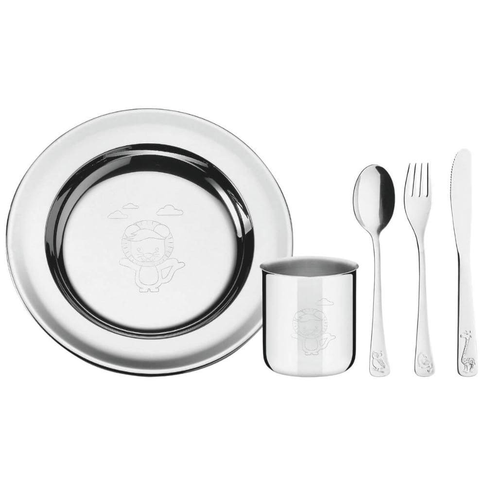 Kit Infantil Tramontina para Refeição em Aço Inox 5 Peças Unissex Baby Friends