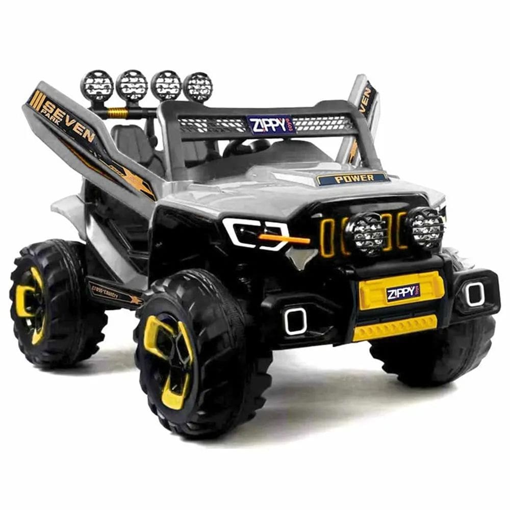 Carro Eletrico Infantil Super Cross 4X 12V Cinza - Zippy Toys