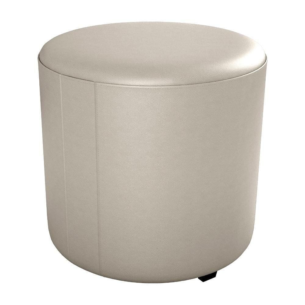 Puff Redondo Decorativo Copenhage Corano Milani Store Bege
