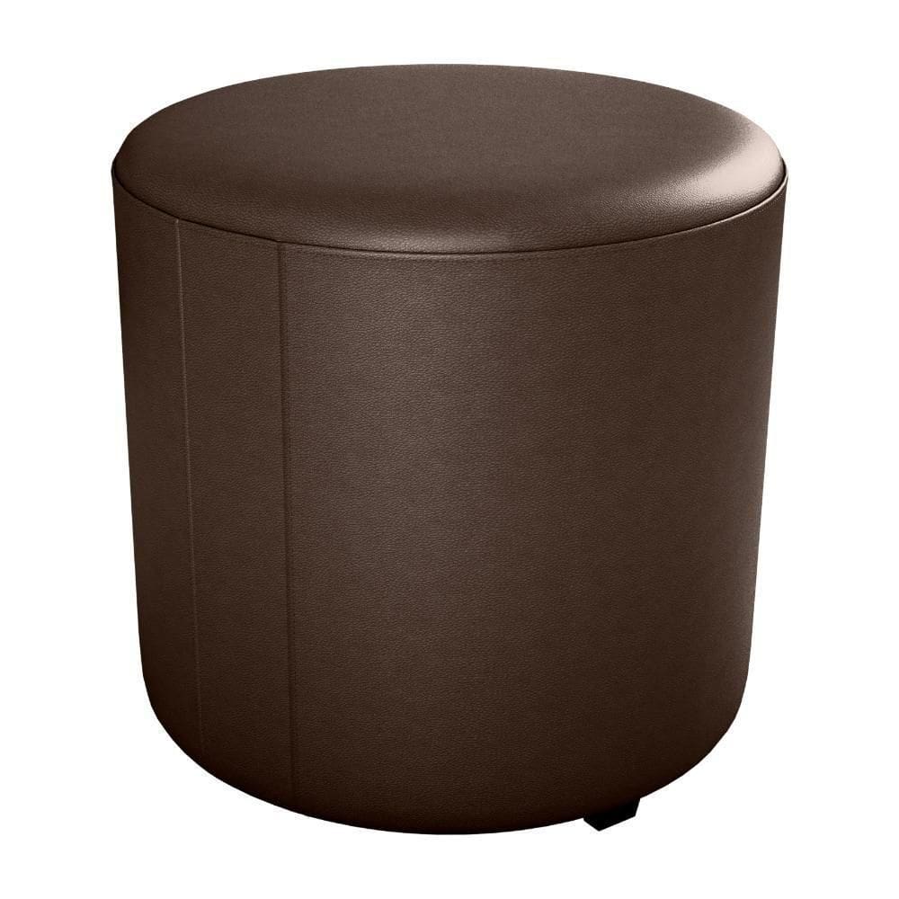 Puff Redondo Decorativo Copenhage Corano Milani Store Marrom