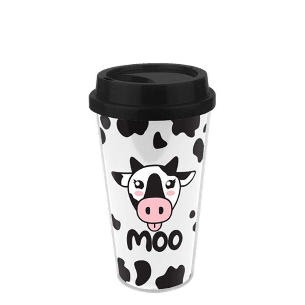 Copo De Viagem Elegante - Design Vaquinha 500ml