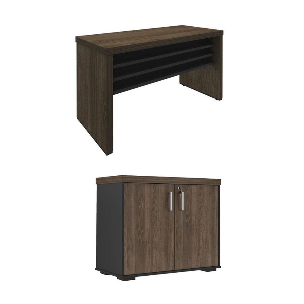Conjunto Escritório: Mesa 6085 + Balcão 6169