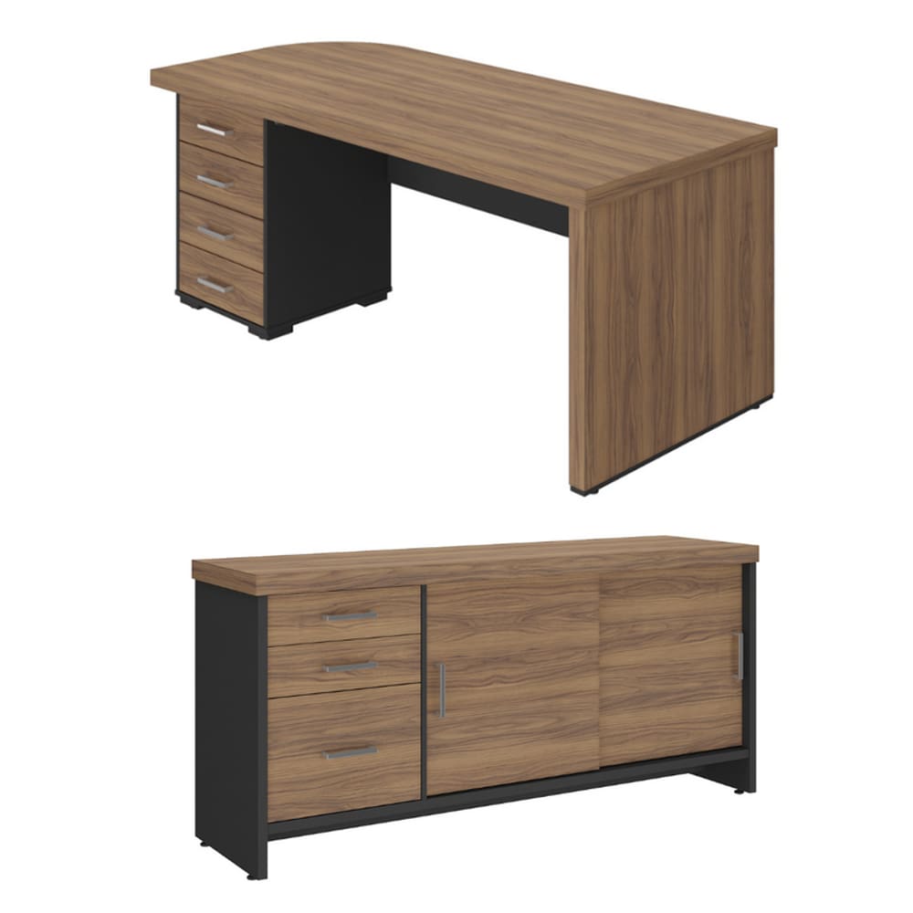 Conjunto Escritório: Mesa 6127 + Balcão 6177