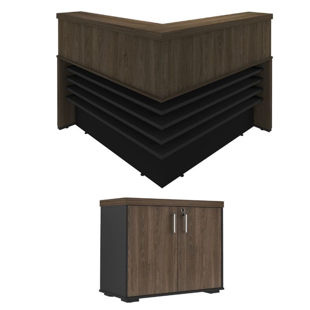 Conjunto Escritório: Balcão 6113 + Balcão duas Portas 6169