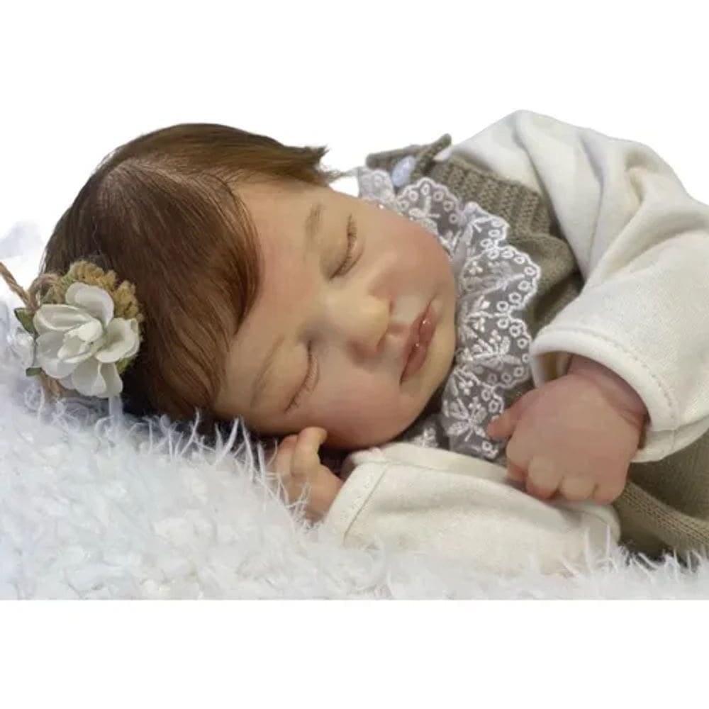 Bebê Reborn Realista Lou Lou Dormindo Premium