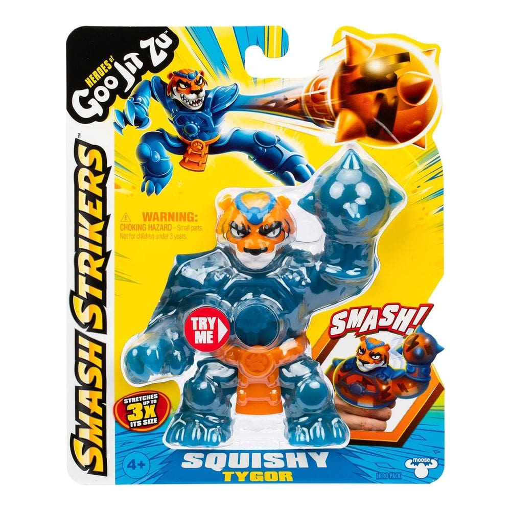 Boneco Elástico Tygor de 11cm - Goo Jit Zu Smash Strickers