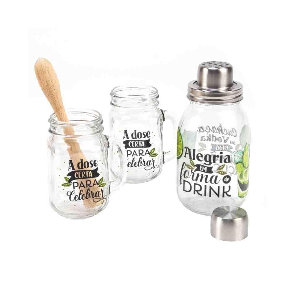 Kit de Vidro Caipirinha 4 Peças CAIP001 - Hauskraft