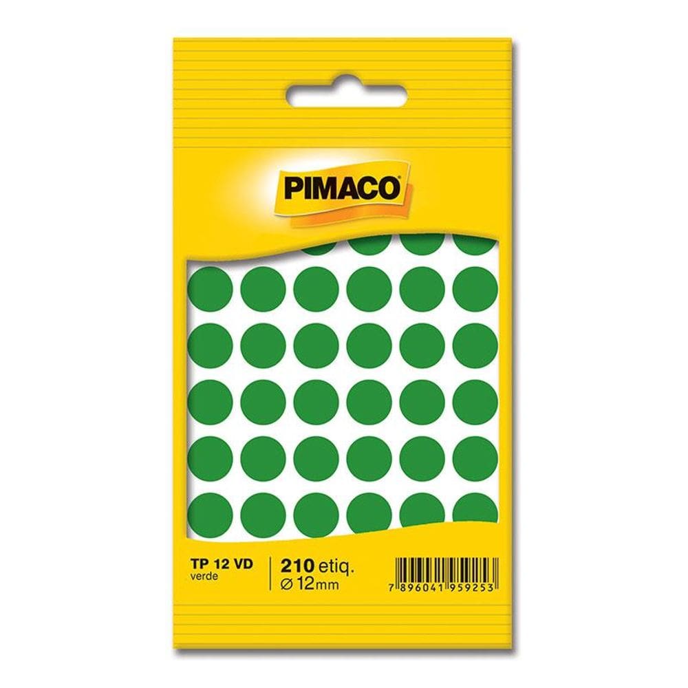 Etiqueta adesiva TP12 verde Pimaco