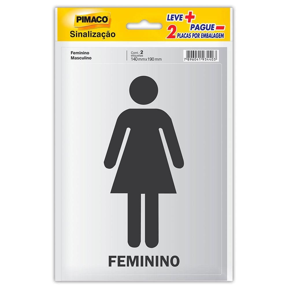Etiqueta Feminino/Masculino Pimaco