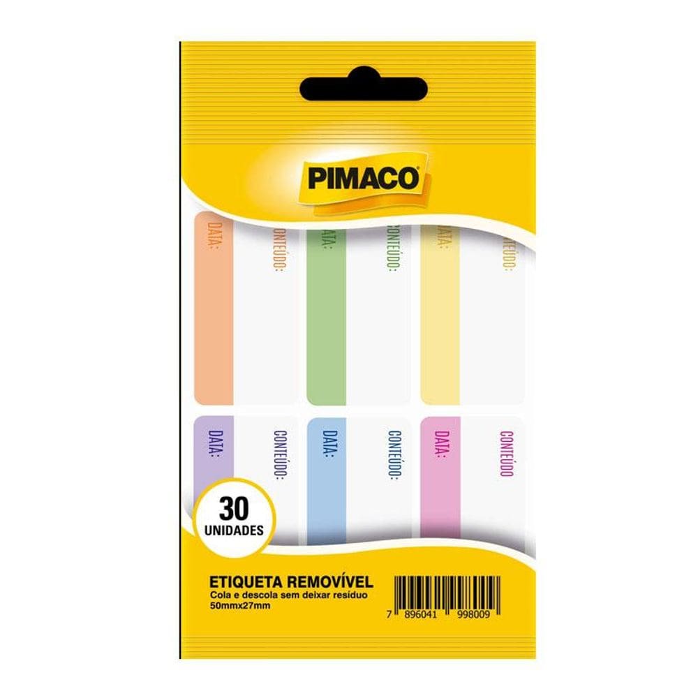 Etiqueta removível Pouch REM5027 com 30 unidades Pimaco