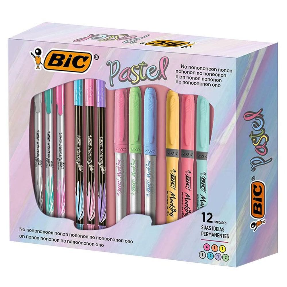 Kit tons pasteis com 12 itens - Bic