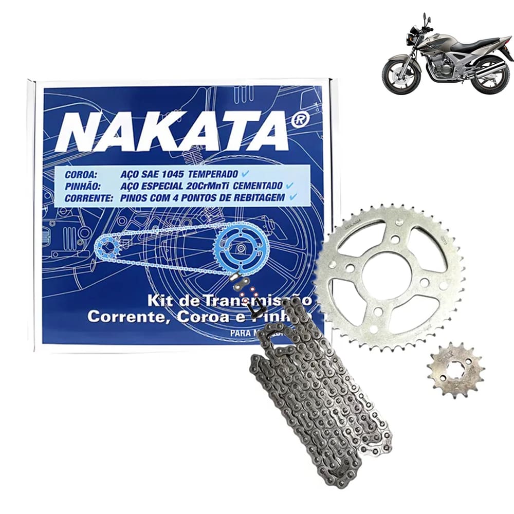 Kit Transmissão Twister 250 2001 à 2008 Com Retentor Nakata