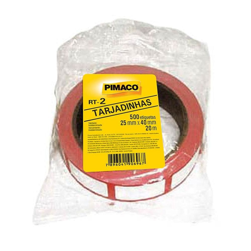 Etiqueta p/ preço RT2 20m tarjadinhas Pimaco