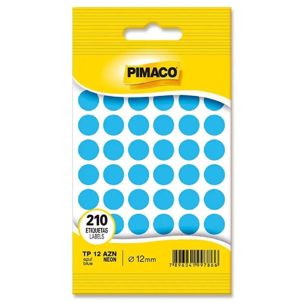 Etiqueta adesiva TP12 azul neon Pimaco