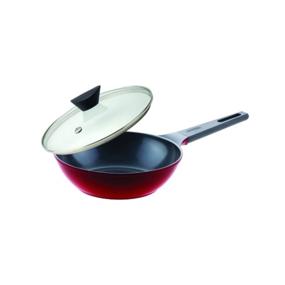 Frigideira Amie De 24cm Com Tampa De Vidro Vermelha Neoflam