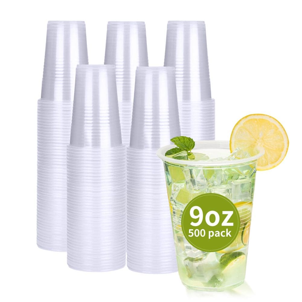 Copos de plástico RACETOP 500, pacote 270 ml, descartáveis transparentes, 9 onças
