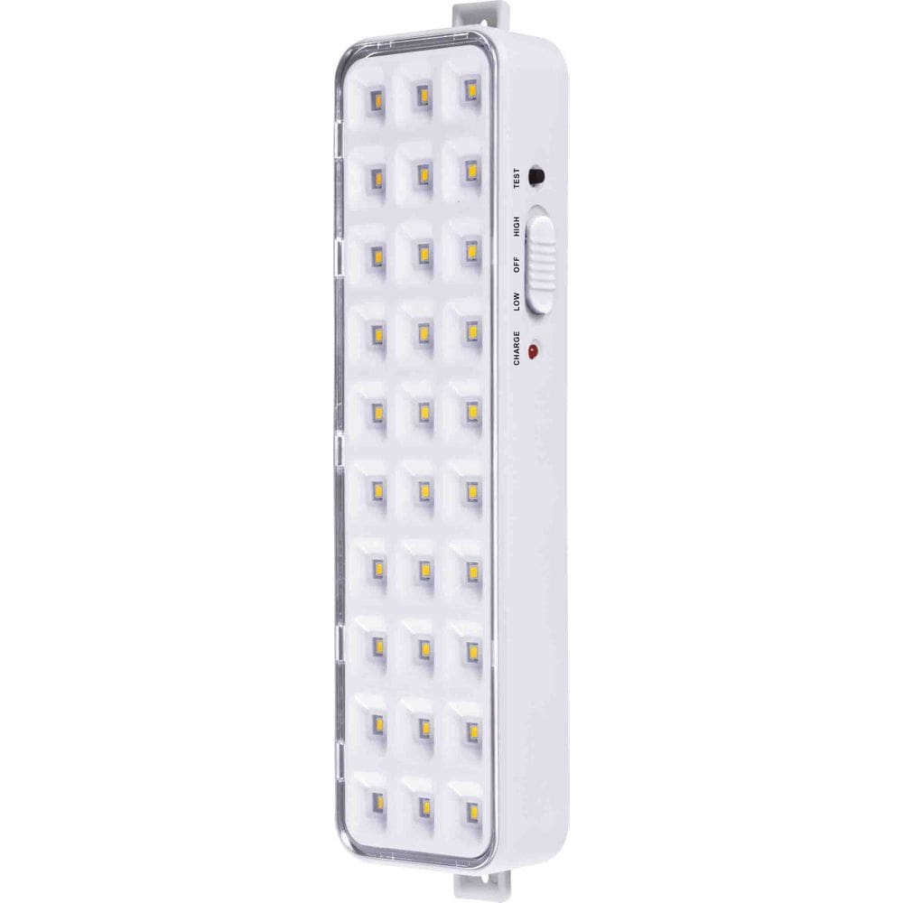 3 Luminária De Emergência Alfacell Recarregável 30 Leds Branco