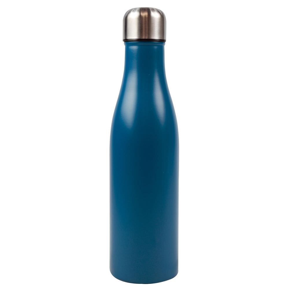 Garrafa Térmica Azul Aço Inox 500ml Água Gelada 24h Academia Viagem