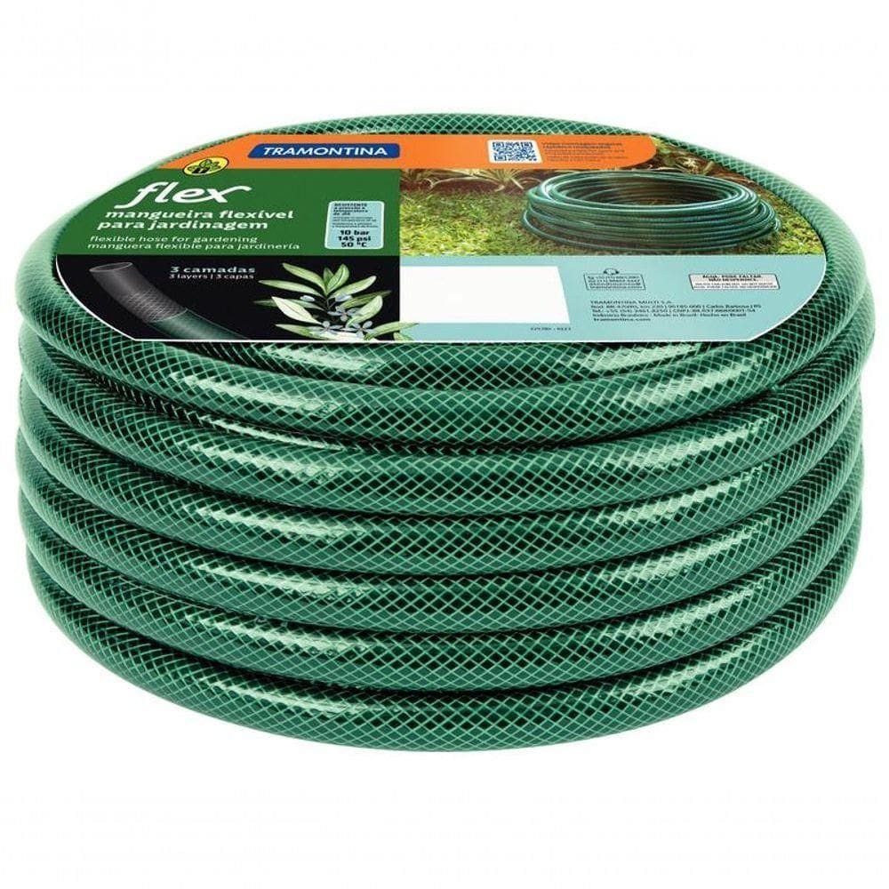 Mangueira Flex Tramontina Em Pvc Verde 3 Camadas 20m