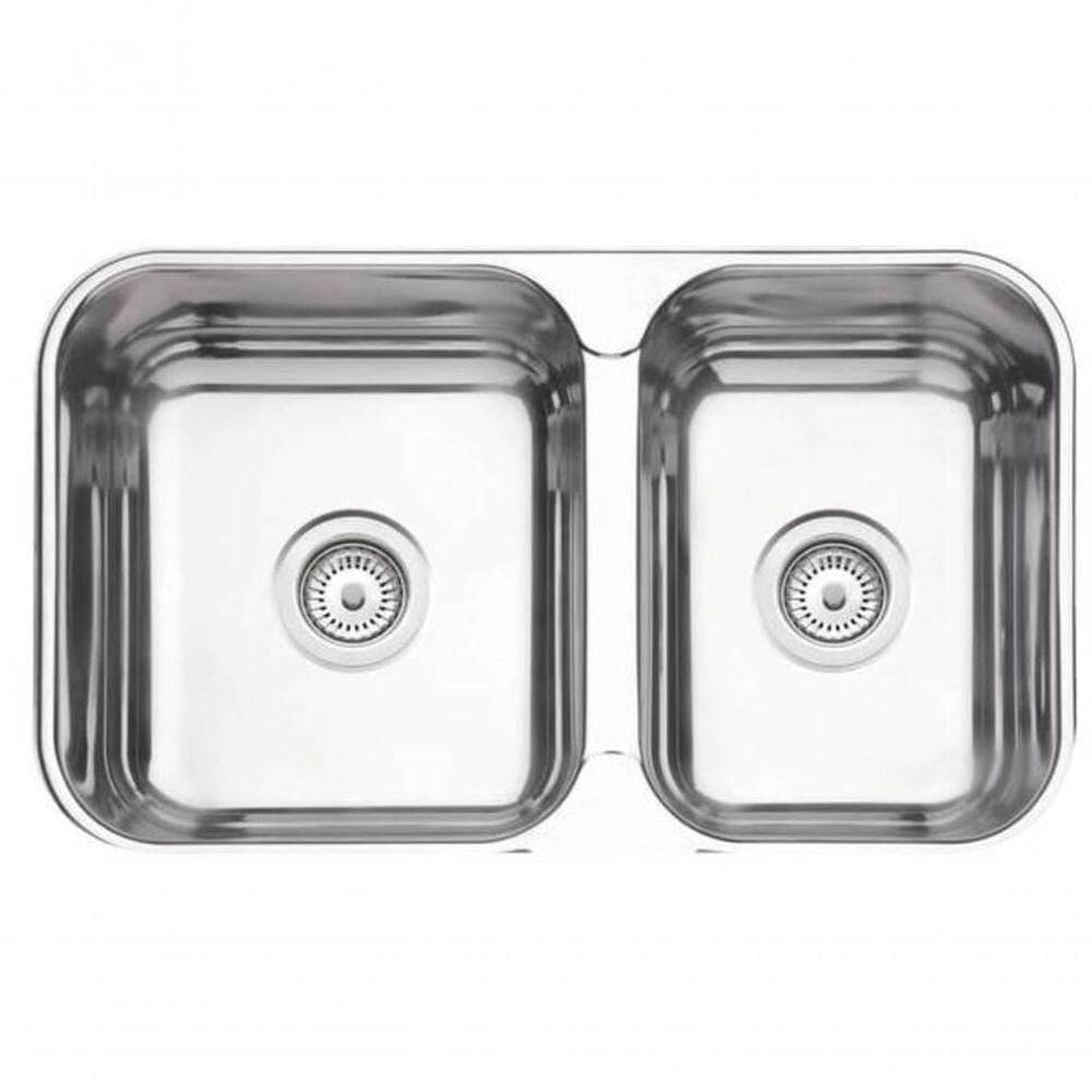 Cuba Dupla De Embutir-sobrepor Tramontina Isis 2c 34-28 Bs Em Inox Polido 69x40cm