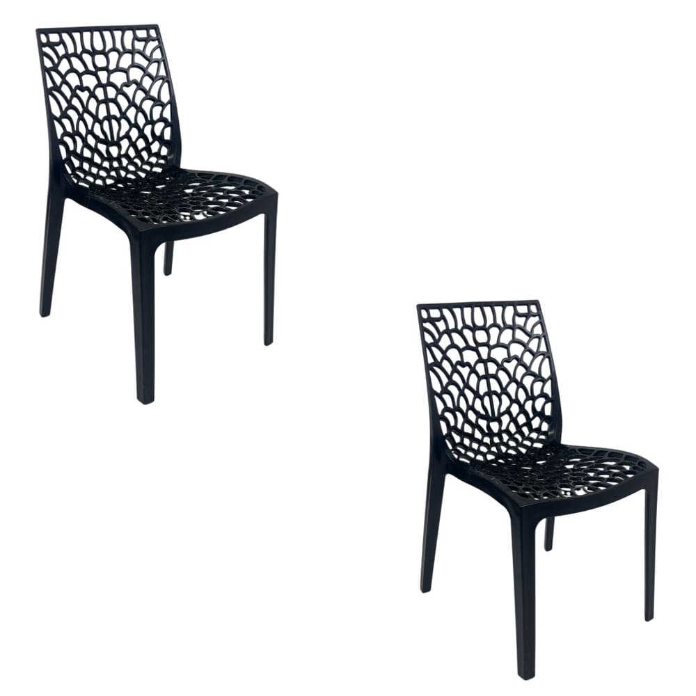 Kit 2 Cadeiras de Jantar Oficial Gruvyer Preto