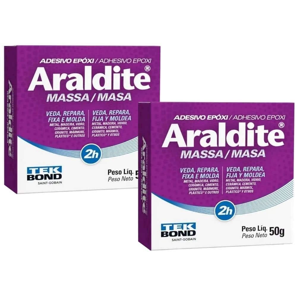 Cola Adesivo Massa Epóxi 50G Araldite com 2 Unidades TEKBOND