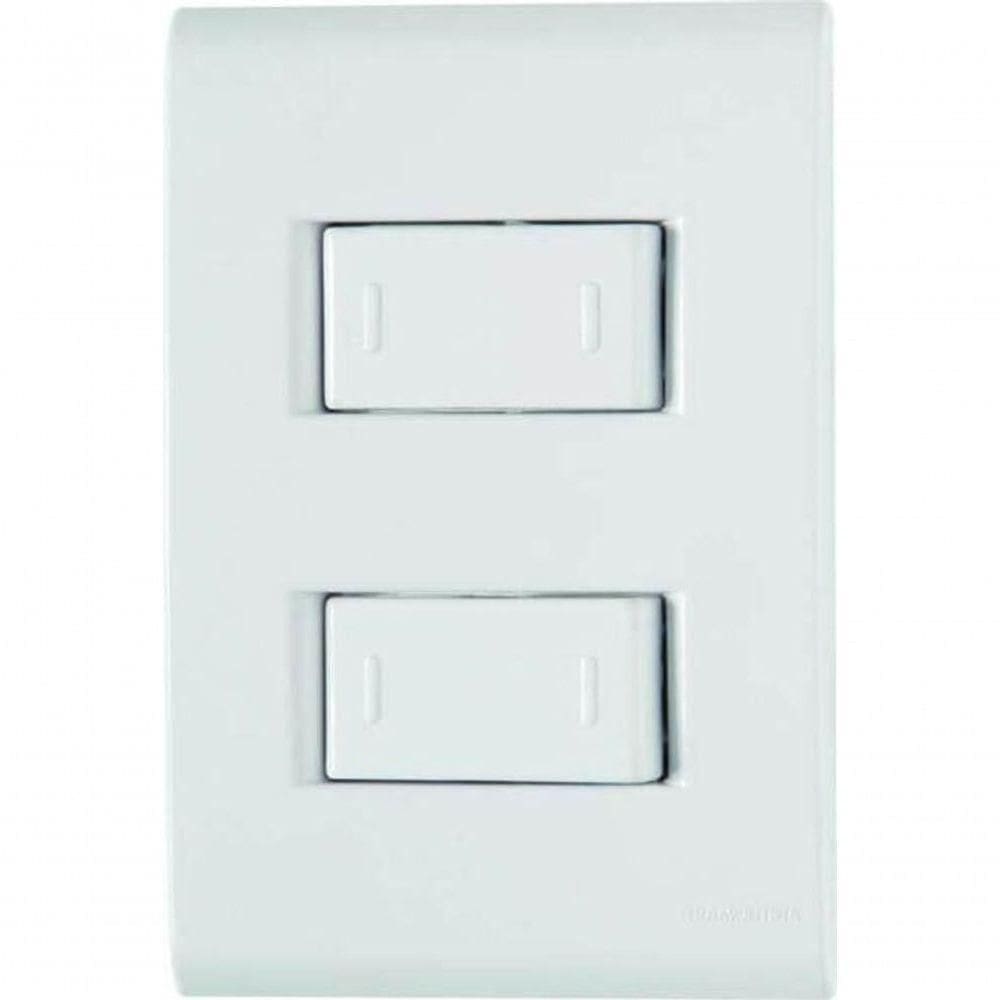 Conjunto 4x2 2 Interruptores Paralelos Tramontina Liz 10 A 250 V Branco