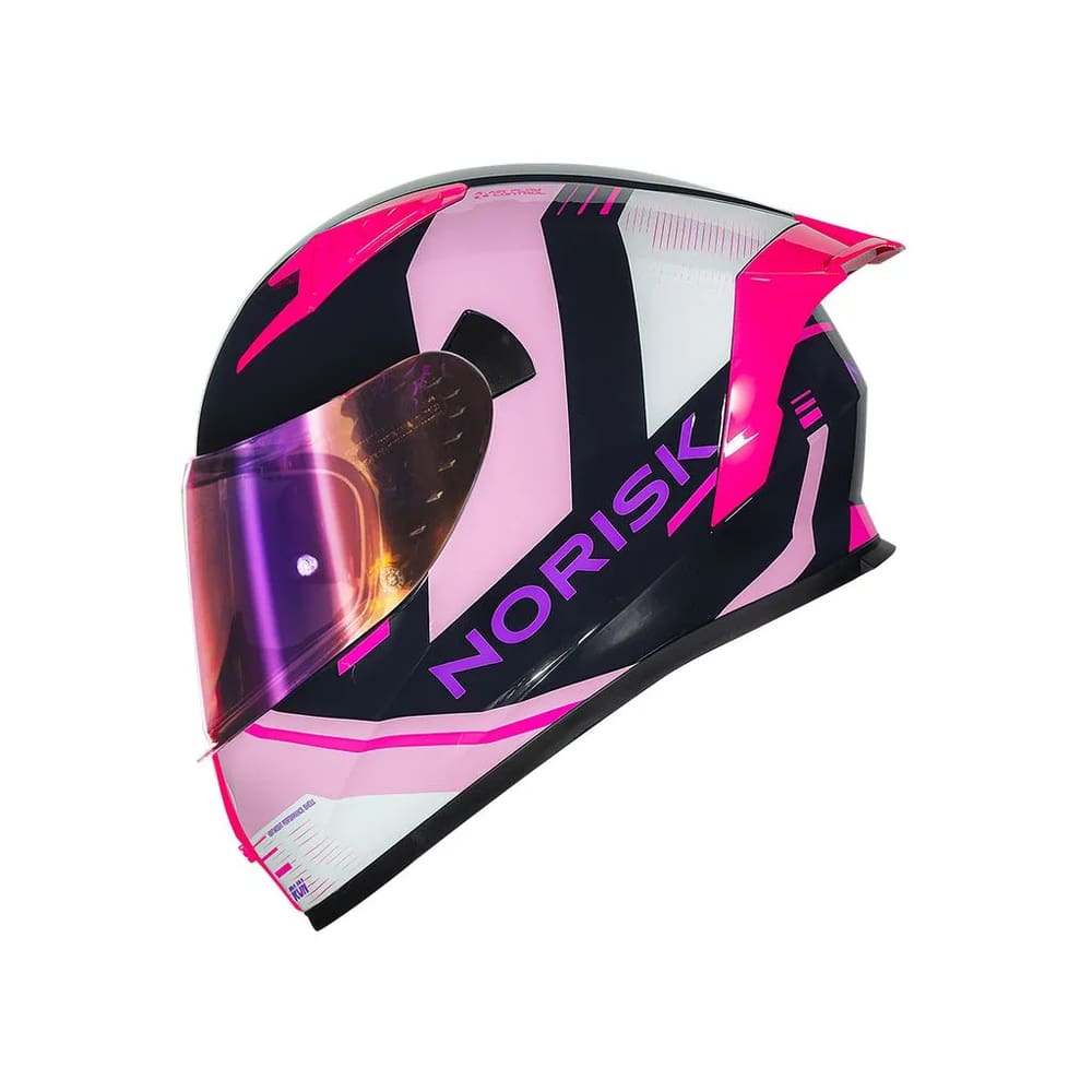 Capacete Norisk Flow Run Blue / Pink Viseira Extra (58)