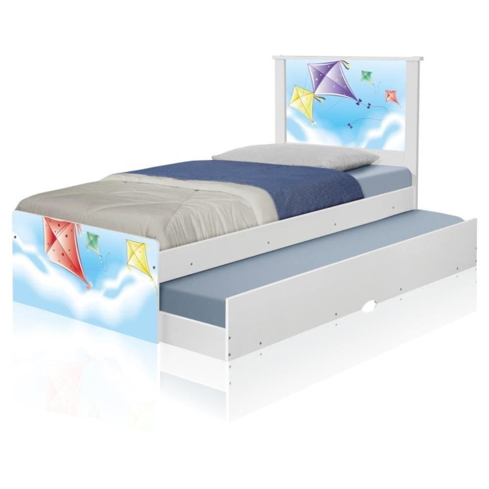 Bicama Juvenil Adesivada Pipas Com Colchões