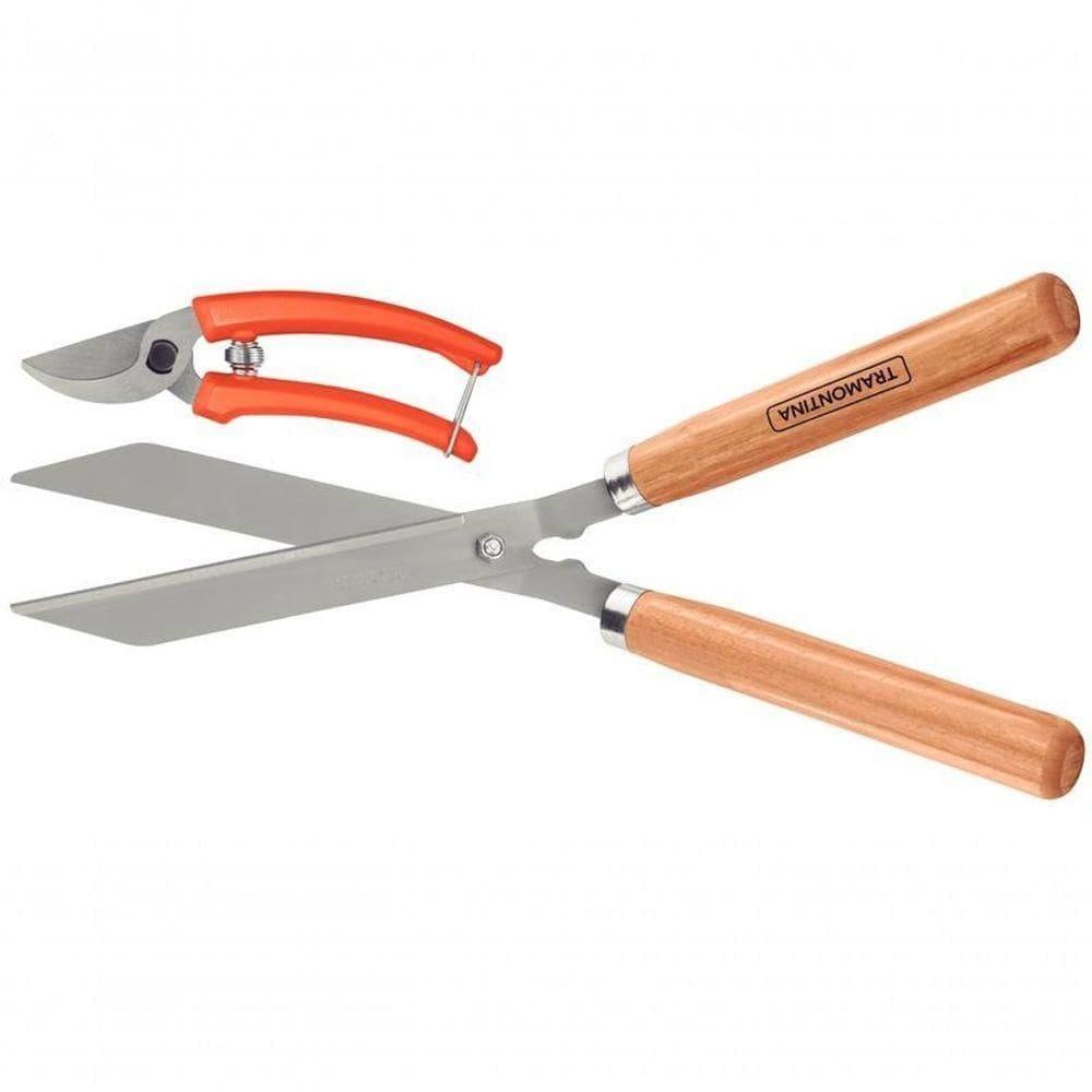 Conjunto Tesoura De Poda E Tesoura Para Cerca Viva Tramontina 2 Peças