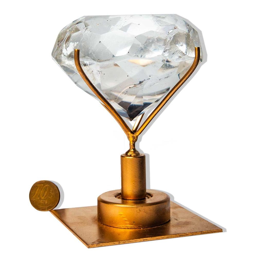 Diamante de Cristal Gigante Lapidação Brilhante 550g 89mm