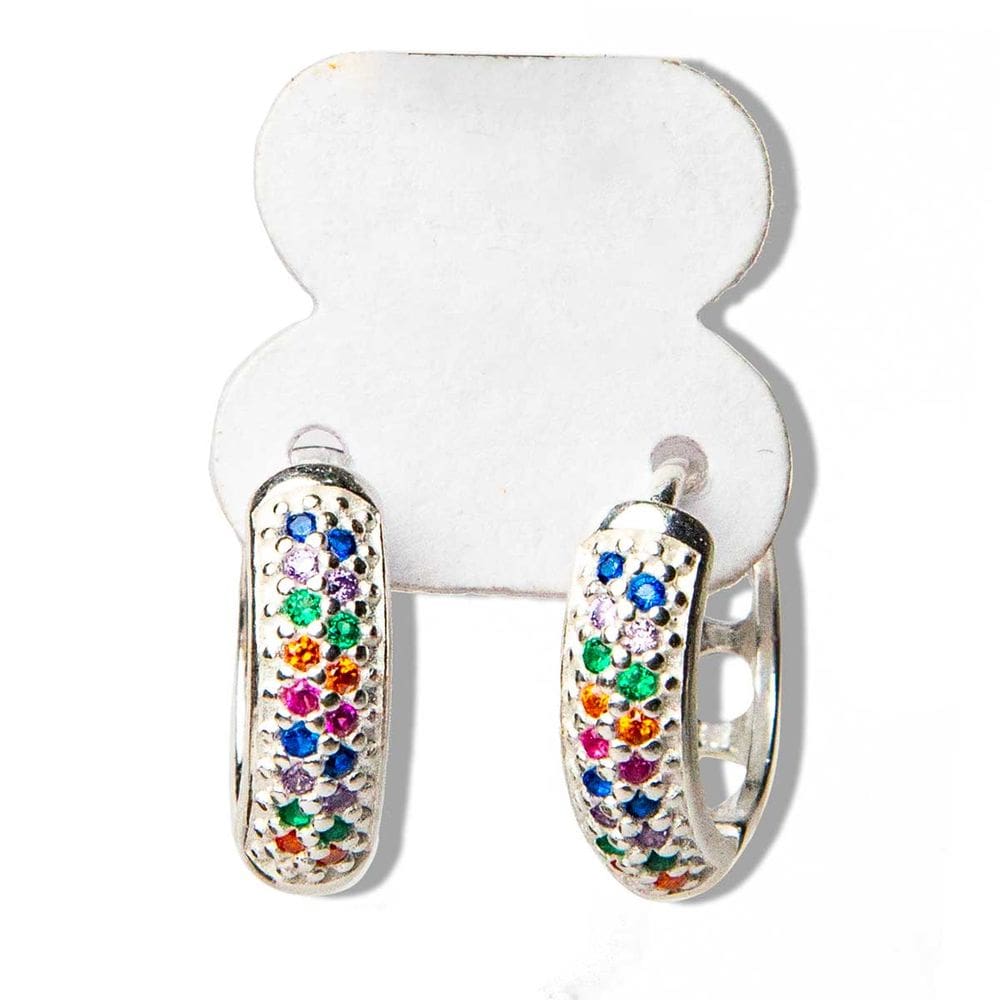 Brinco Nlux Duo Nature Cravejado Zircônia na Prata 925