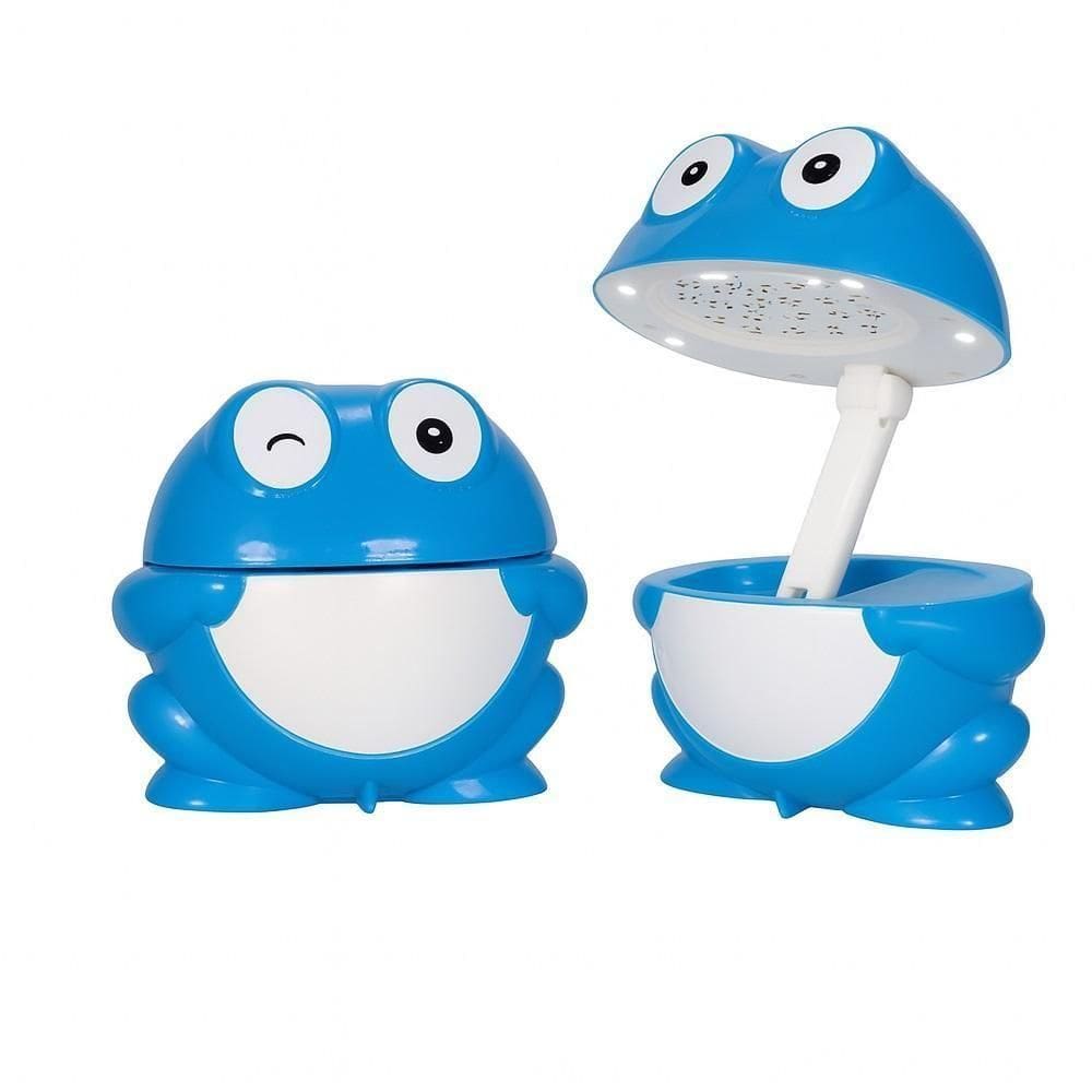 Luminária Infantil Luz Led Quarto Sapinho Abajur Usb Dobrável Articulável Kids Azul