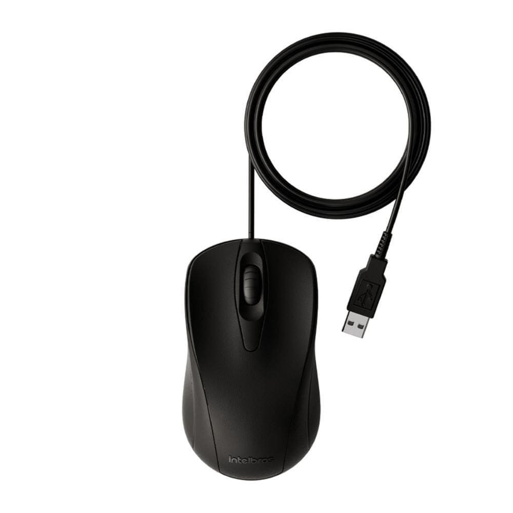 Mouse Intelbras Mci10 Com Fio Preto