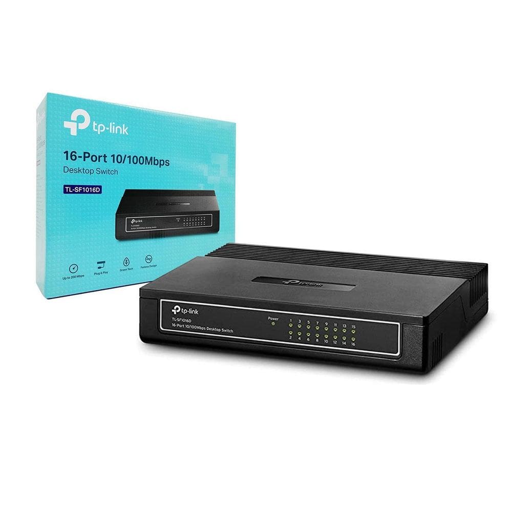 Switch Mesa Tp-Link Tl-Sf1016D, 16 Portas 10/100Mbps, Preto