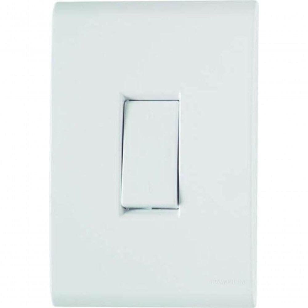 Conjunto 4x2 1 Interruptor Bipolar Tramontina Liz 10 A 250 V Branco