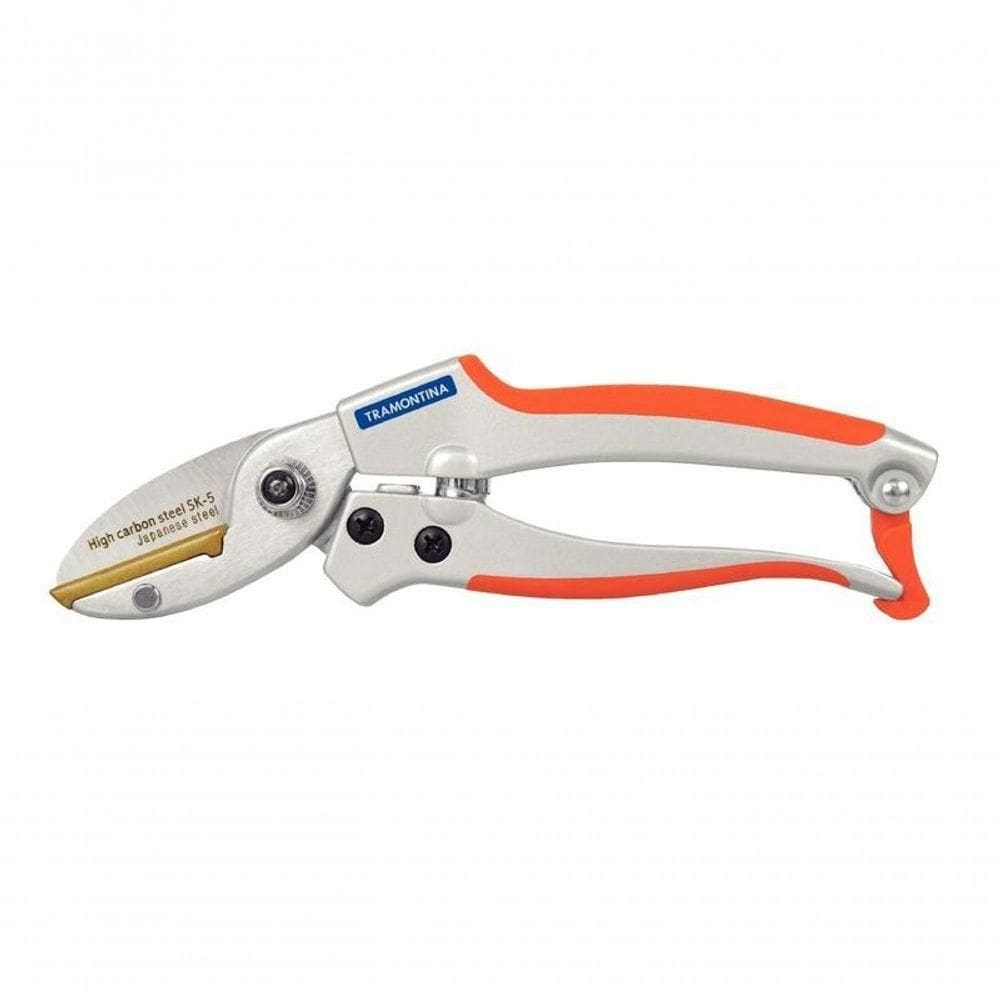 Tesoura De Poda Profissional Tipo Anvil Tramontina Em Aço Com Cabo Emborrachado