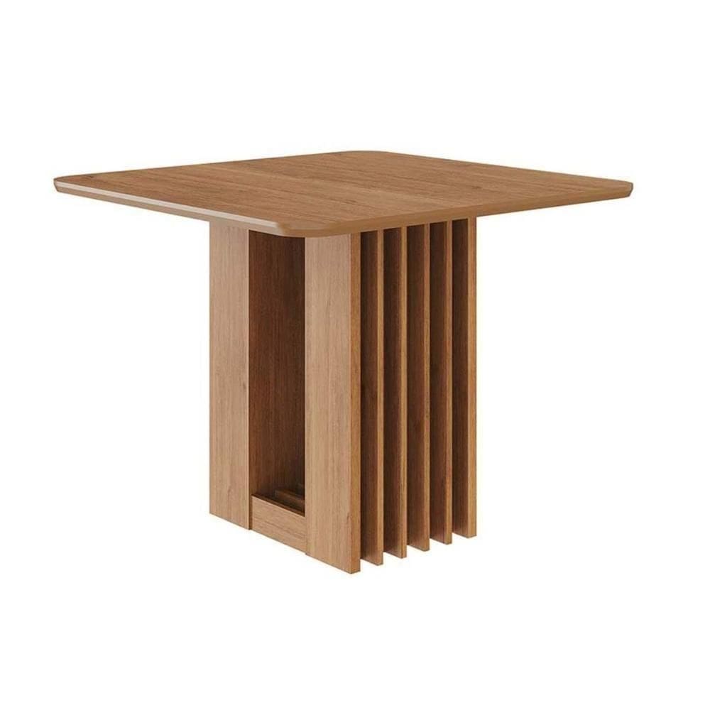 Mesa De Sala Jantar Ariela C/ Tampo Madeirado 95x95cm Cinamomo - Cimol