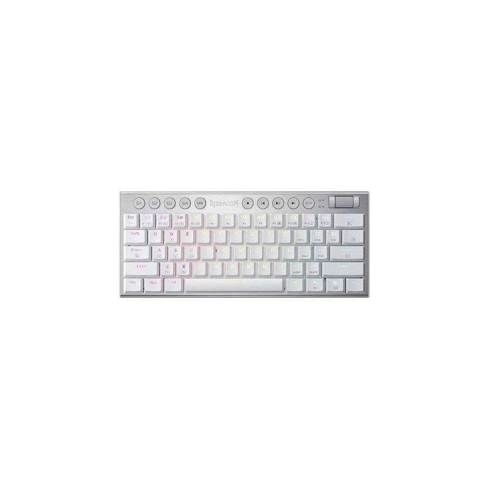 Teclado Gamer Redragon K632W-RGB Horus Mini com Fio - Branco