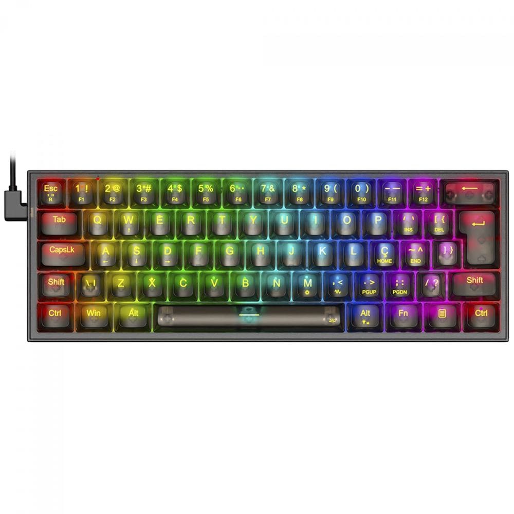 Teclado Gamer Redragon Fizz K617-RGB-B Switch Azul Layou 60%